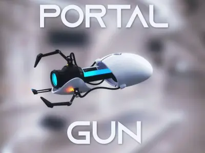 Portal gun Game ready 3D model