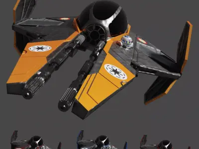 Jedi Interceptor 3D model