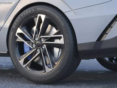 Sport Style Alloy Wheel 3D model