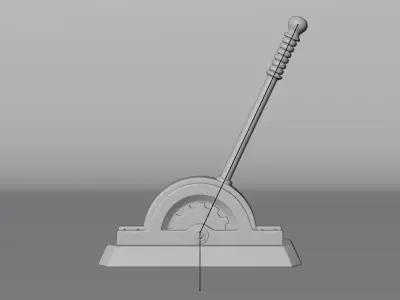 Rusty Lever - Rigged Low-poly 3D model