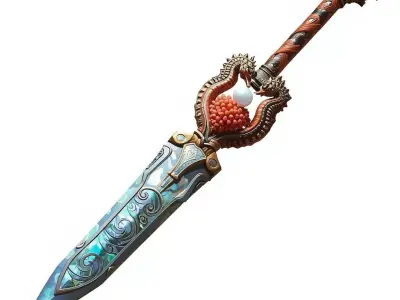 Tides of Atlantis Blade 3D Model Low-poly 3D model