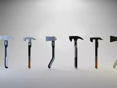  Axes sci-fi Low poly Free low-poly 3D model