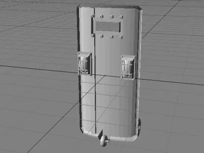 Personal Armor Shield - Roller Ballistic Shield 3D model