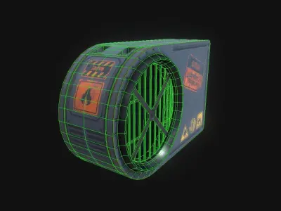 3D Air Conditioner Low-poly 3D model