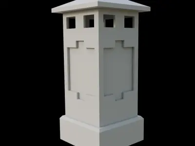 Chinese Candle Lantern Free low-poly 3D model