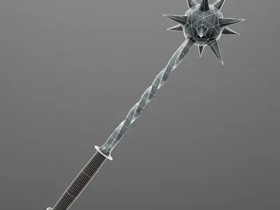 Medieval mace  Low-poly 3D model