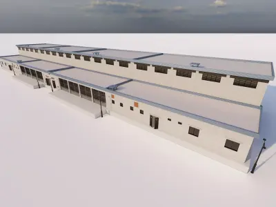 Warehouse-Warehouse Building  3D model buy