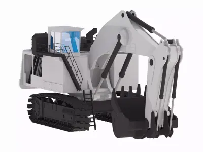 Excavator Mining R996 Low-poly 3D model