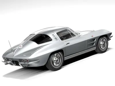 Chevrolet Corvette C2 coupe 1963 3D model purchase
