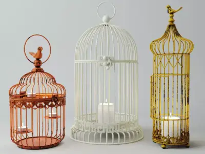 Cage Candle Holders 3D model