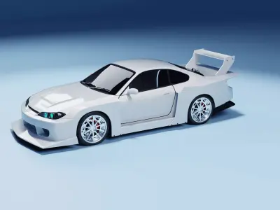 LB Super Silhouette S15 SILVIA RIGGED and UE5 READY 3D model
