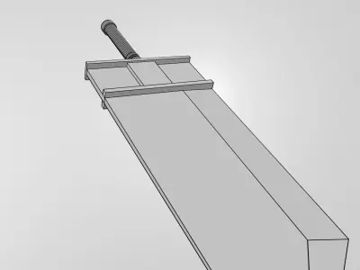 Fantasy Sword Stylized Low-poly 3D model