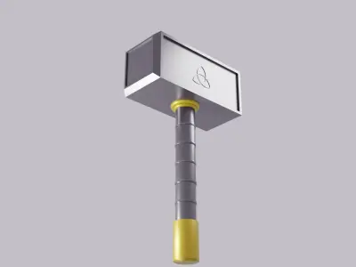 Hammer 3d model with glow effects 3D model