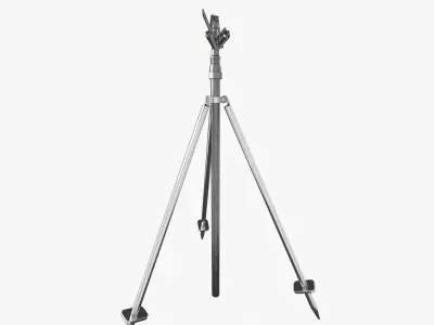 Sprinkler metal tripod Low-poly 3D model
