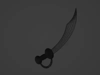  Pirate sword for assembling a pirate costume 3D model