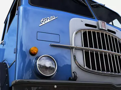 Fiat 682N 1960 Low-poly 3D model