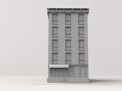 City building Low-poly 3D model