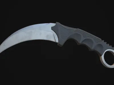 Karambit knife Low-poly 3D model get