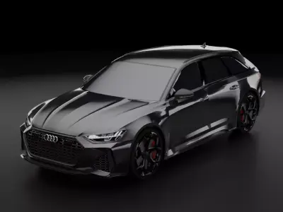 Audi RS6 Avant C8 Detailed 3D Model 3D model