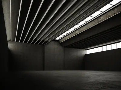 Low poly interior hangar 02 Low-poly 3D model