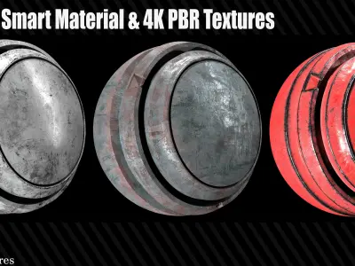 30 Metal Smart Materials 4KPBR Textures Vol 3 Texture