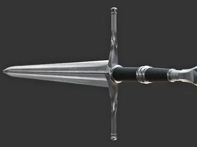 Whitcher Sword Low-poly 3D model