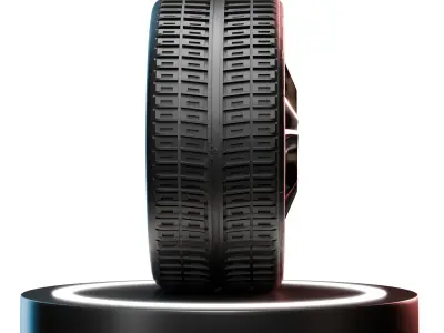 Realistic Wheel 3D Model 4K PBR Texture High Quality Game Ready Low-poly 3D model