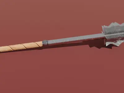 Flanged Mace Low-poly 3D model