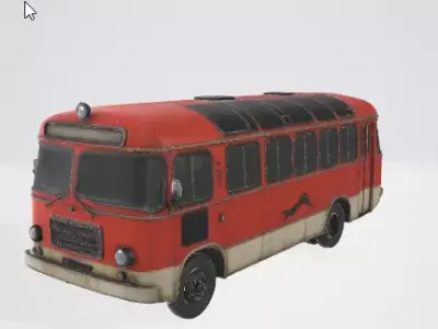 Old Urban Bus Model 3D model