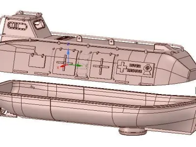 Diver lifeboat type D 3D print model