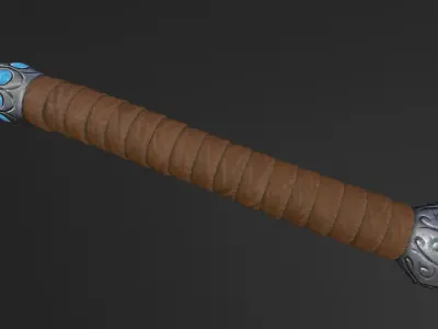 battle axe Low-poly 3D model 38