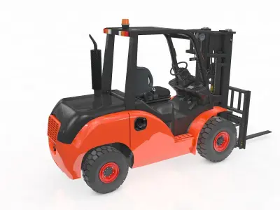 Animated Forklift 3D model