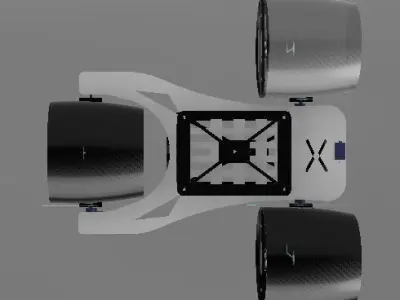 PLAYDRONE drone with two wheels 3D model