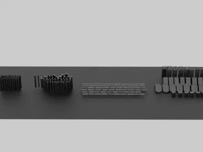 Fantasy enviroment kitbash 3D model