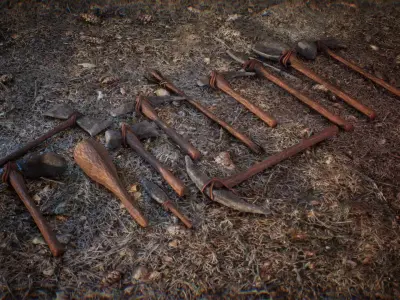 Stone Survival Tools  10 Assets Low-poly 3D model