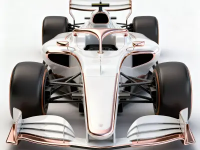 Futuristic Formula Racing Car 3D Model Low-poly 3D model