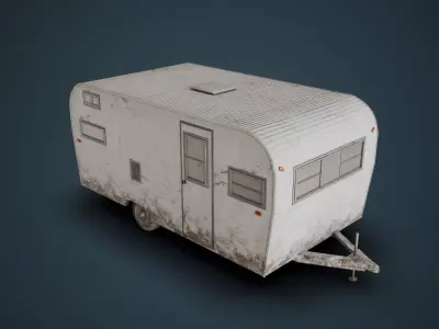 Old Camper Low-poly 3D model