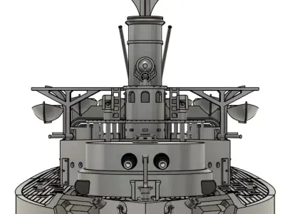 USS Puritan BM1 - Coastal Defense Monitor - RC Model 1-96 Scale  3D print model