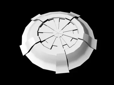 Sci-Fi Shield untextured Free low-poly 3D model