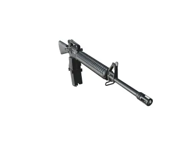 26-Assault-Rifle-M16-gun model 3d game ready model  Low-poly 3D model