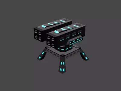 Tower Defense Rocket Launcher 3D model