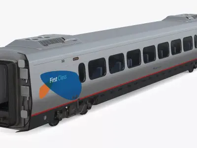 Acela Express First Class Car 3D model
