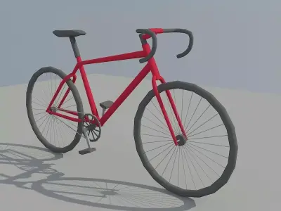 Low Poly Bike bicycle Low-poly 3D model