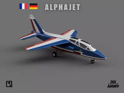 Dassault Dornier Alphajet E  1-44e scale - STL files   3D print model