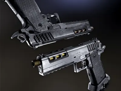 STI DVC Hand Gun Low-Poly 3D model Low-poly 3D model