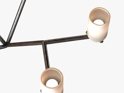 Custom made ceiling lamp 3D model