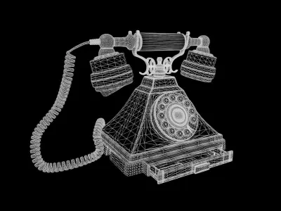 3D Low-poly Retro Decorative Phone 1938 The Royal Victor Duke  Low-poly 3D model