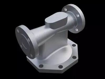 Steam drain valve body 3D model