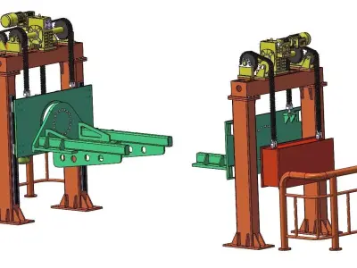 Frame Lifter and Welding Positioner For Truck Chassis etc 3D model