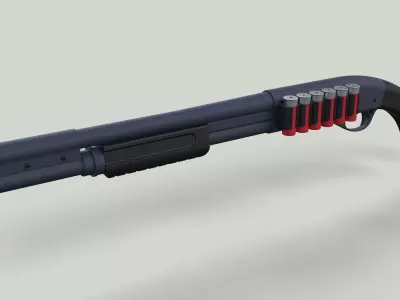 Shotgun gun 3D model